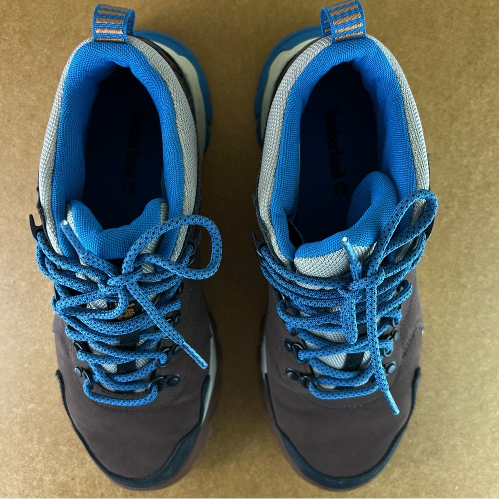 TIMBERLAND BROWN WATERPROOF MID HIKER BOOTS - Picture 12 of 13